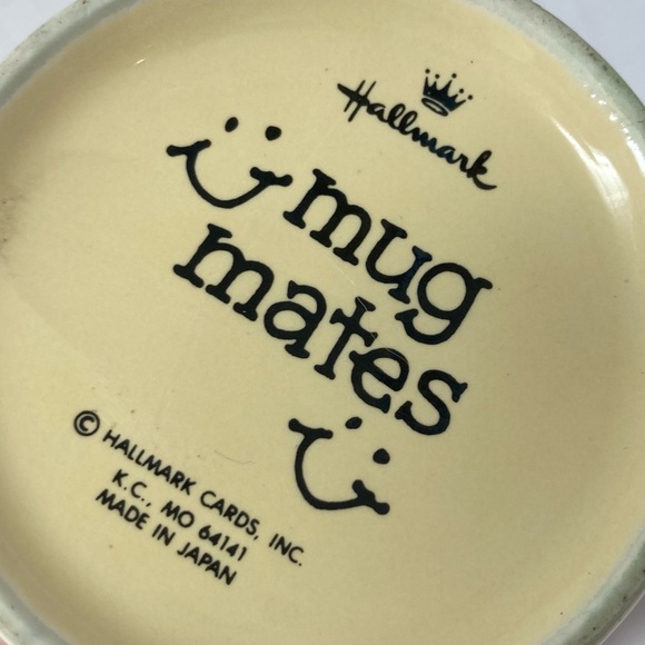 Hallmark Vintage Mig Mates Friendship coffee mug with lid/coaster cute animals - Picture 6 of 8